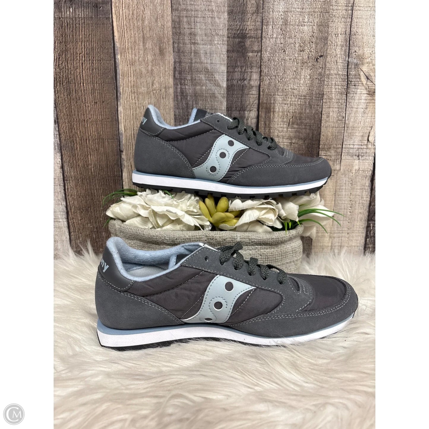 Shoes Athletic By Saucony In Blue & Grey, Size: 7.5