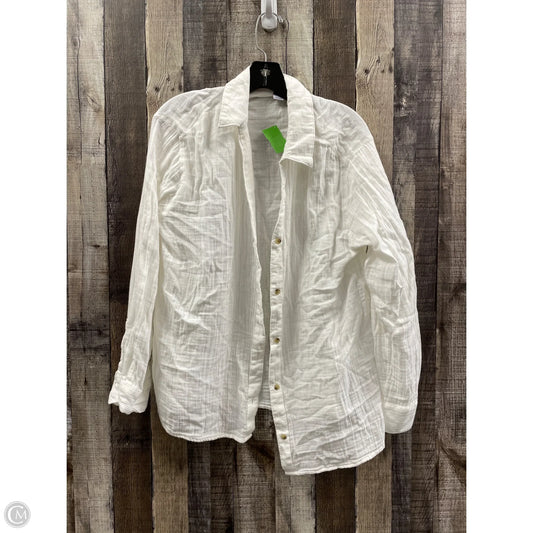 Top Long Sleeve By Old Navy In White, Size: M