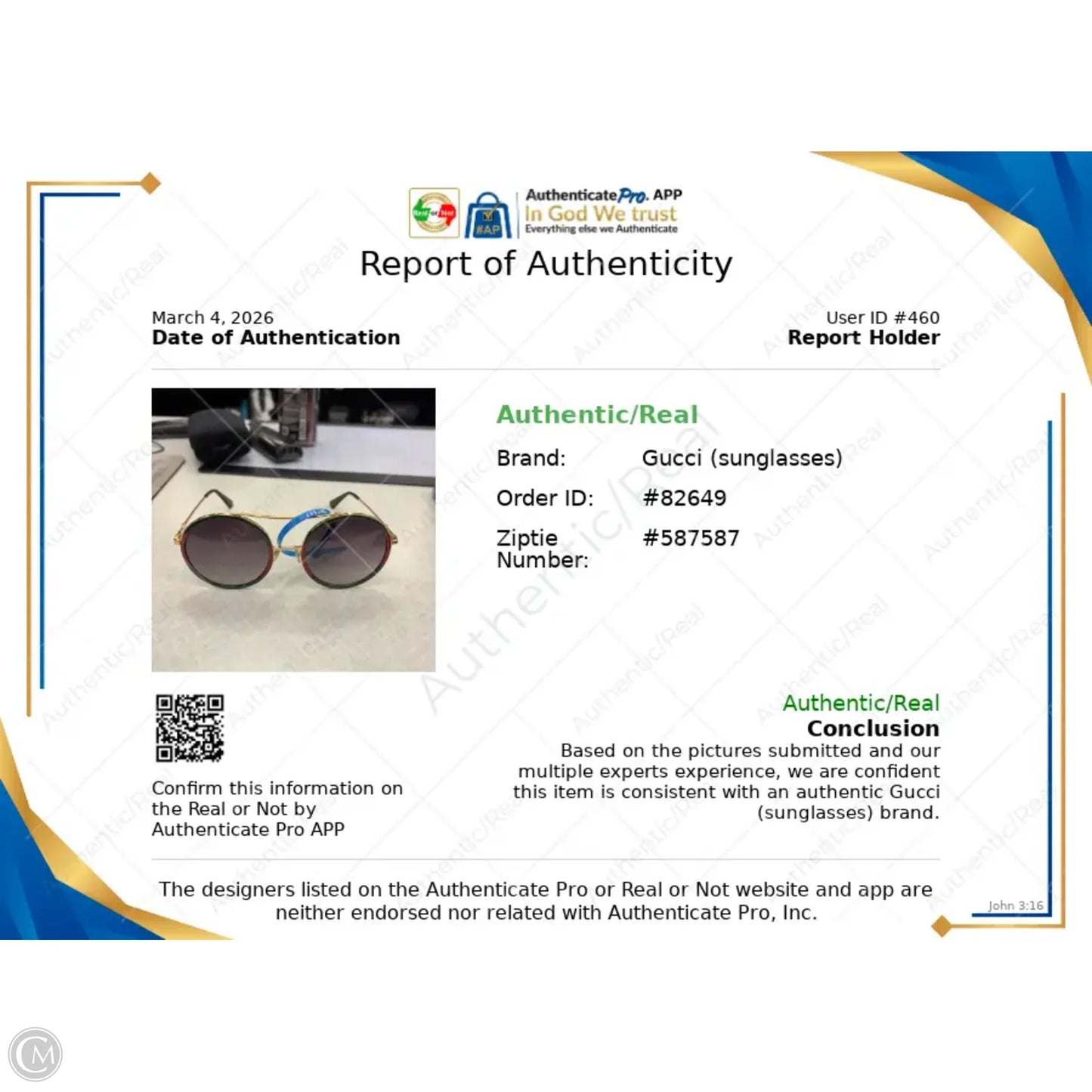 Sunglasses Luxury Designer By Gucci