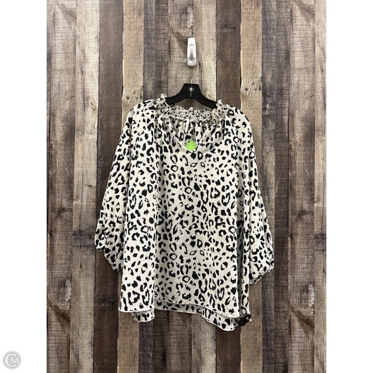 Top Long Sleeve By Cme In Animal Print, Size: 2x