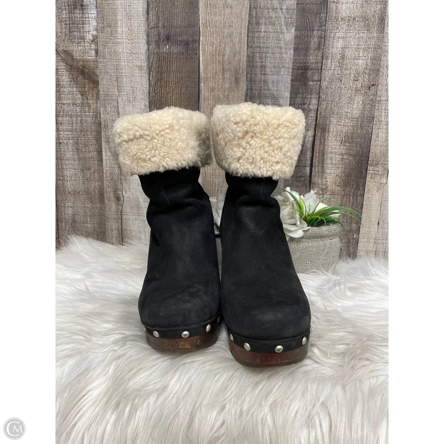 Boots Designer By Ugg In Black, Size: 8