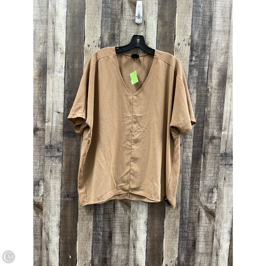 Top Short Sleeve By Worthington In Tan, Size: Xl