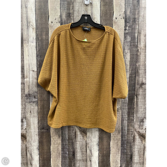 Top Short Sleeve By Cider In Brown, Size: 2x