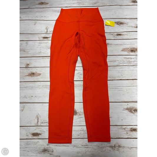 Pants Leggings By Lululemon In Orange, Size: 4