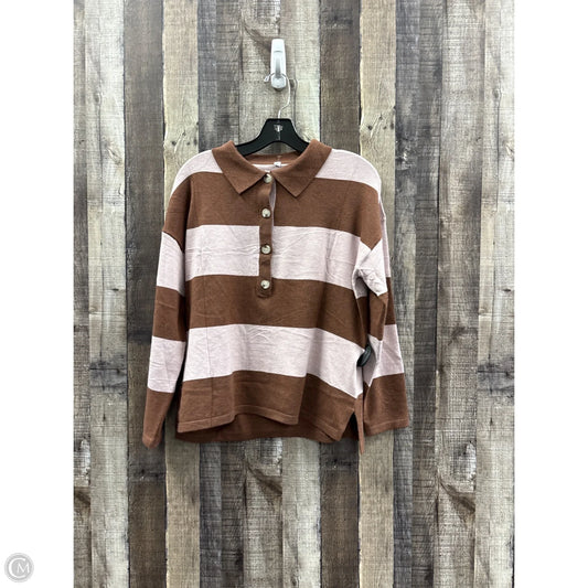 Top Long Sleeve By Cme In Striped Pattern, Size: S