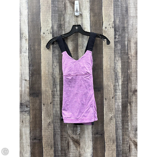 Athletic Tank Top By Lululemon In Purple, Size: 4