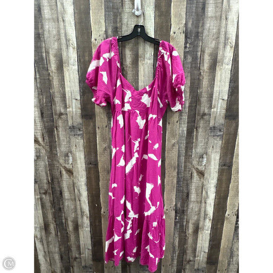 Dress Casual Maxi By Nine West In Pink, Size: L
