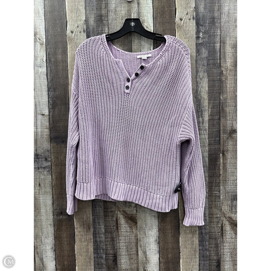 Top Long Sleeve By American Eagle In Purple, Size: M