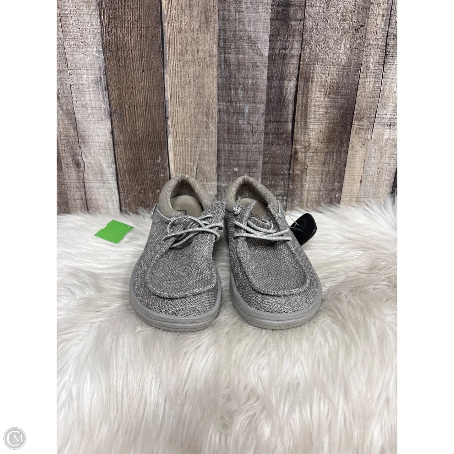 Shoes Flats By Hey Dude In Grey, Size: 7