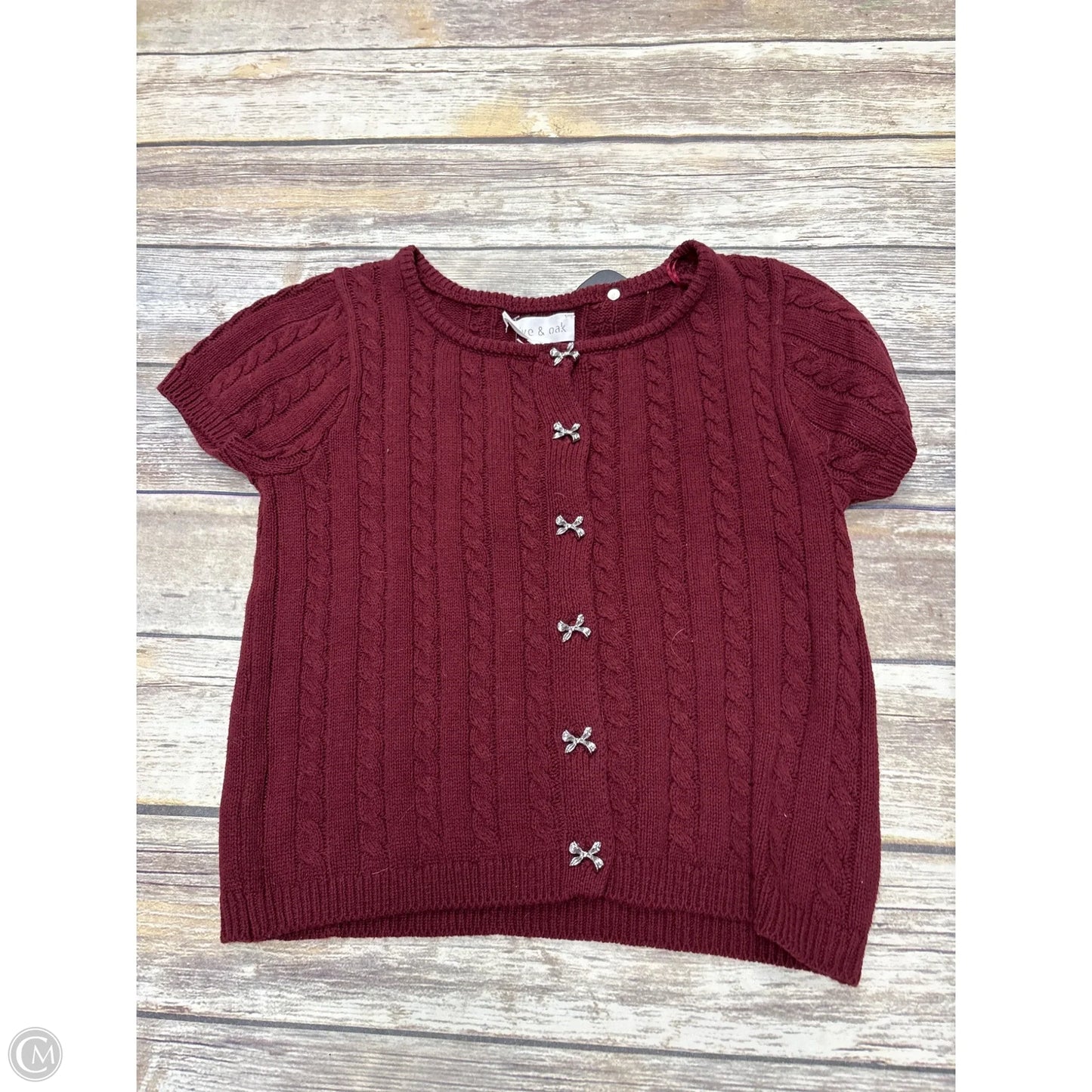 Top Short Sleeve By Olive And Oak In Maroon, Size: S