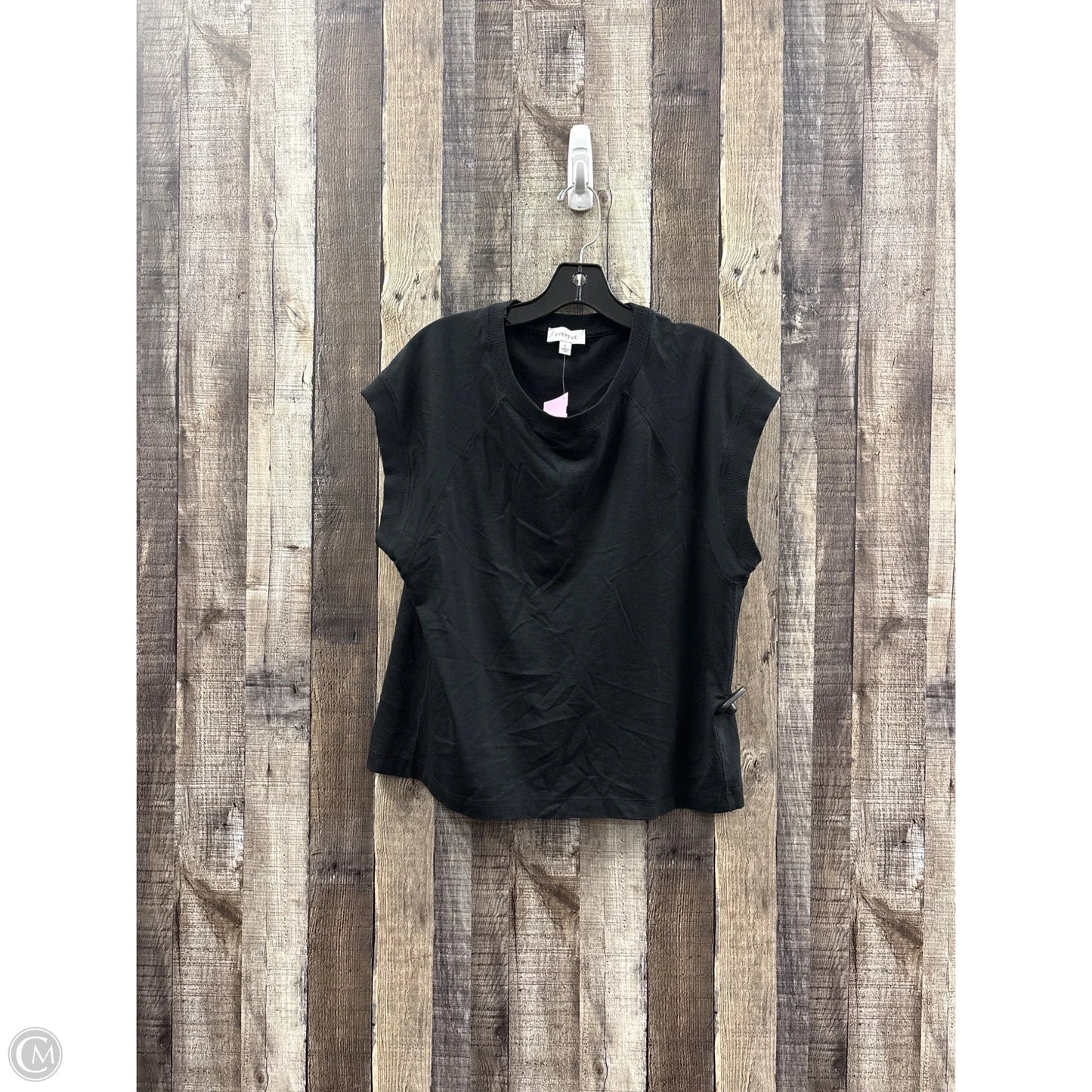 Top Short Sleeve By Evereve In Black, Size: L