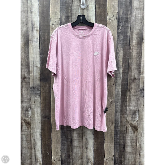 Top Short Sleeve By Nike In Pink, Size: Xl