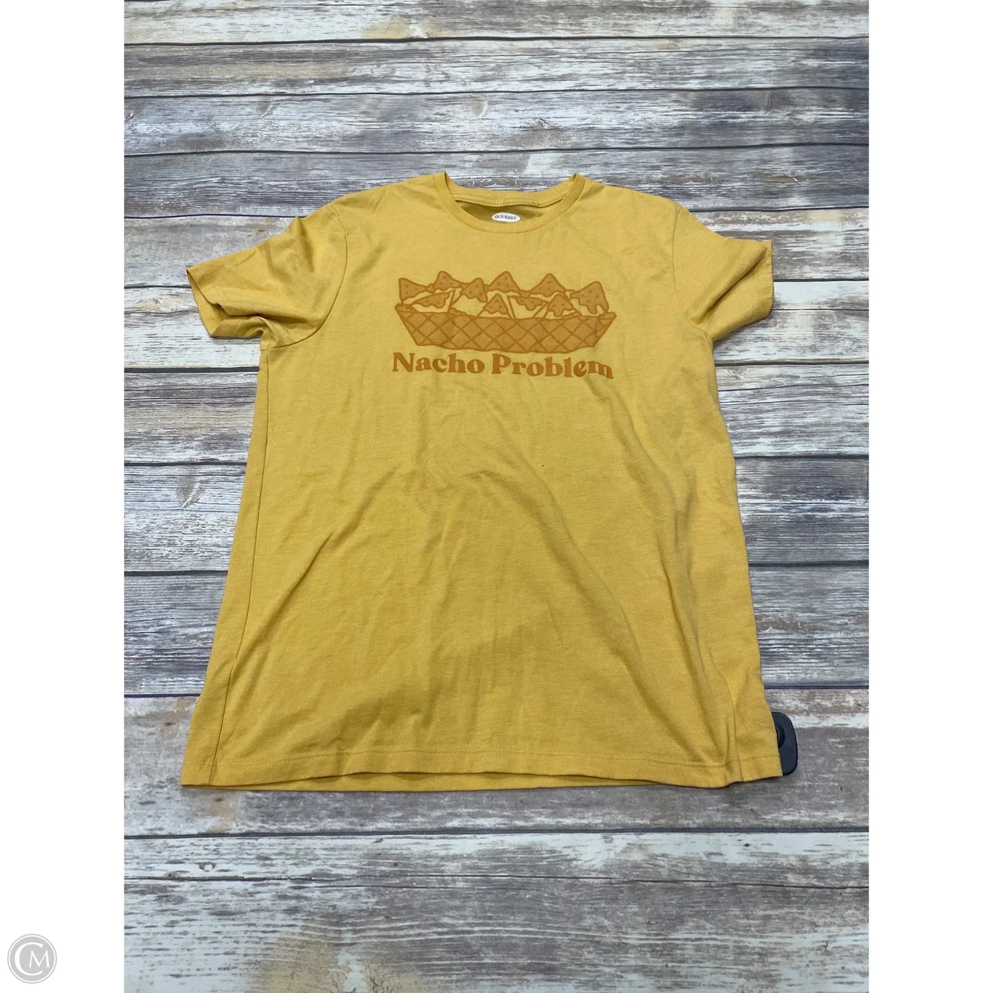 Top Short Sleeve By Old Navy In Yellow, Size: M