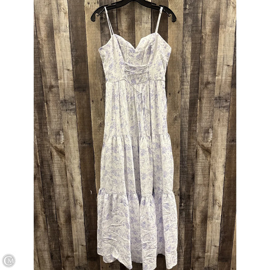 Dress Casual Maxi By Francesca's In Purple & White, Size: M