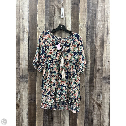 Top Short Sleeve By Easel In Multi-colored, Size: S