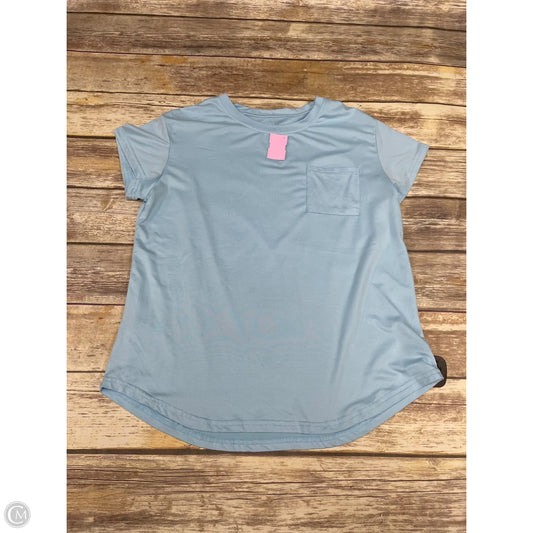 Top Short Sleeve By Shein In Blue, Size: L