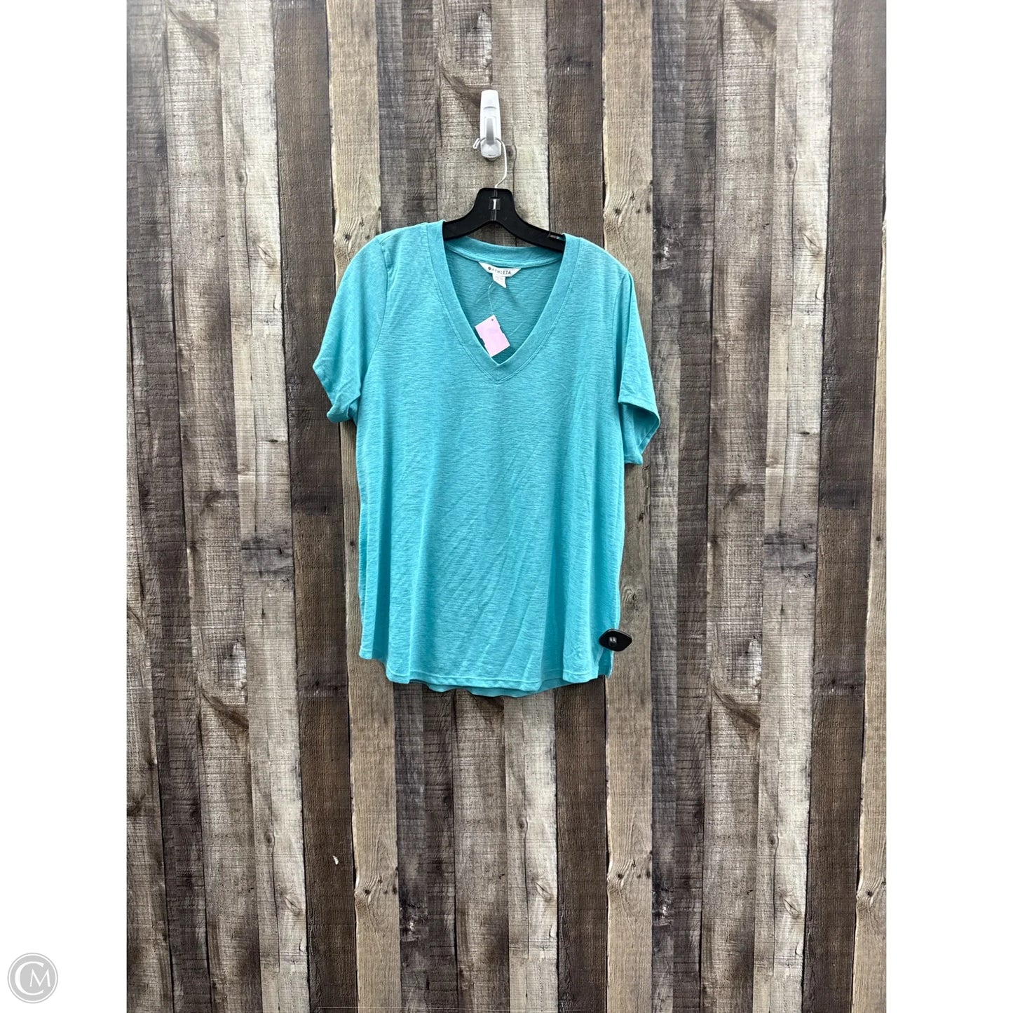Athletic Top Short Sleeve By Athleta In Blue, Size: 1x