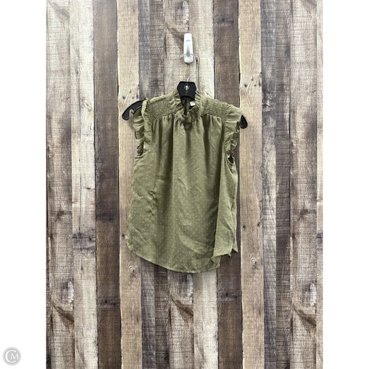 Top Sleeveless By Loft In Green, Size: Xsp