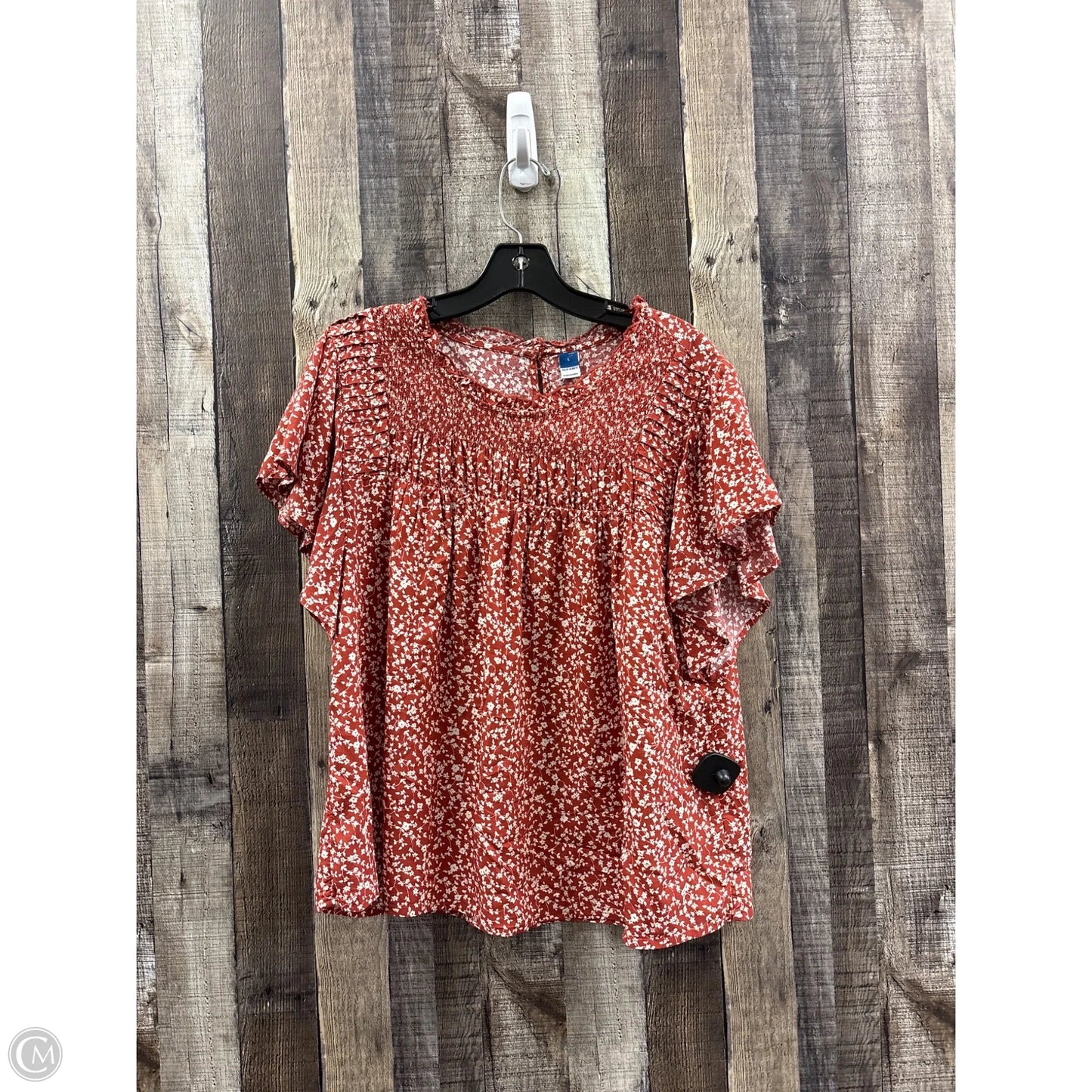 Top Short Sleeve By Old Navy In Bronze, Size: L