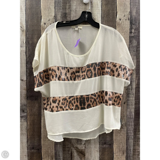 Top Short Sleeve By Ya In Animal Print, Size: L