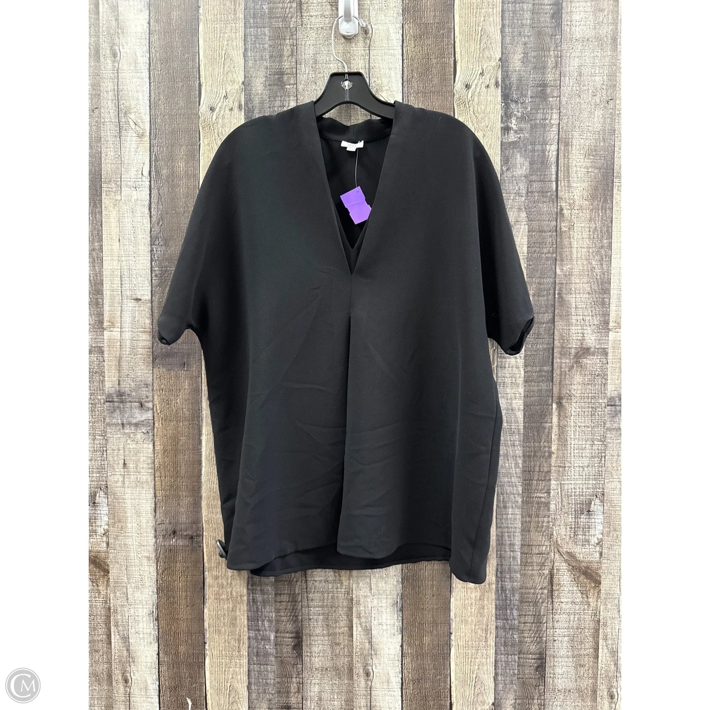 Top Short Sleeve By Vince In Black, Size: L