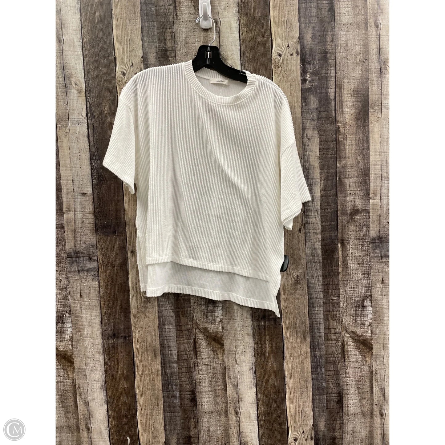 Top Short Sleeve By Tres Bien In White, Size: M