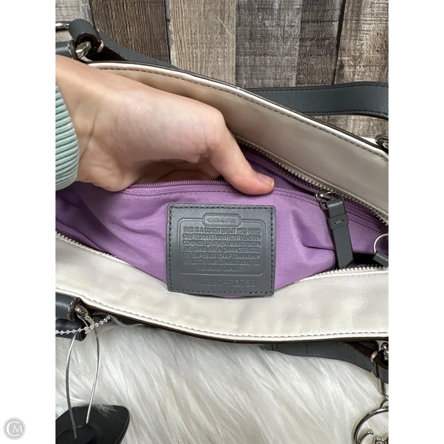 Handbag Designer By Coach, Size: Medium