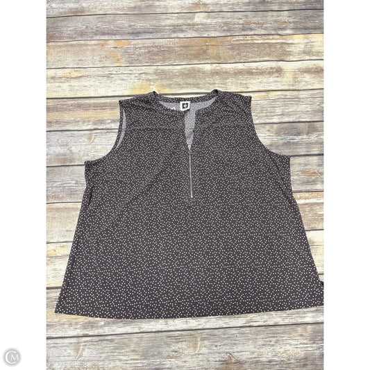 Top Sleeveless By Anne Klein In Grey, Size: Xl
