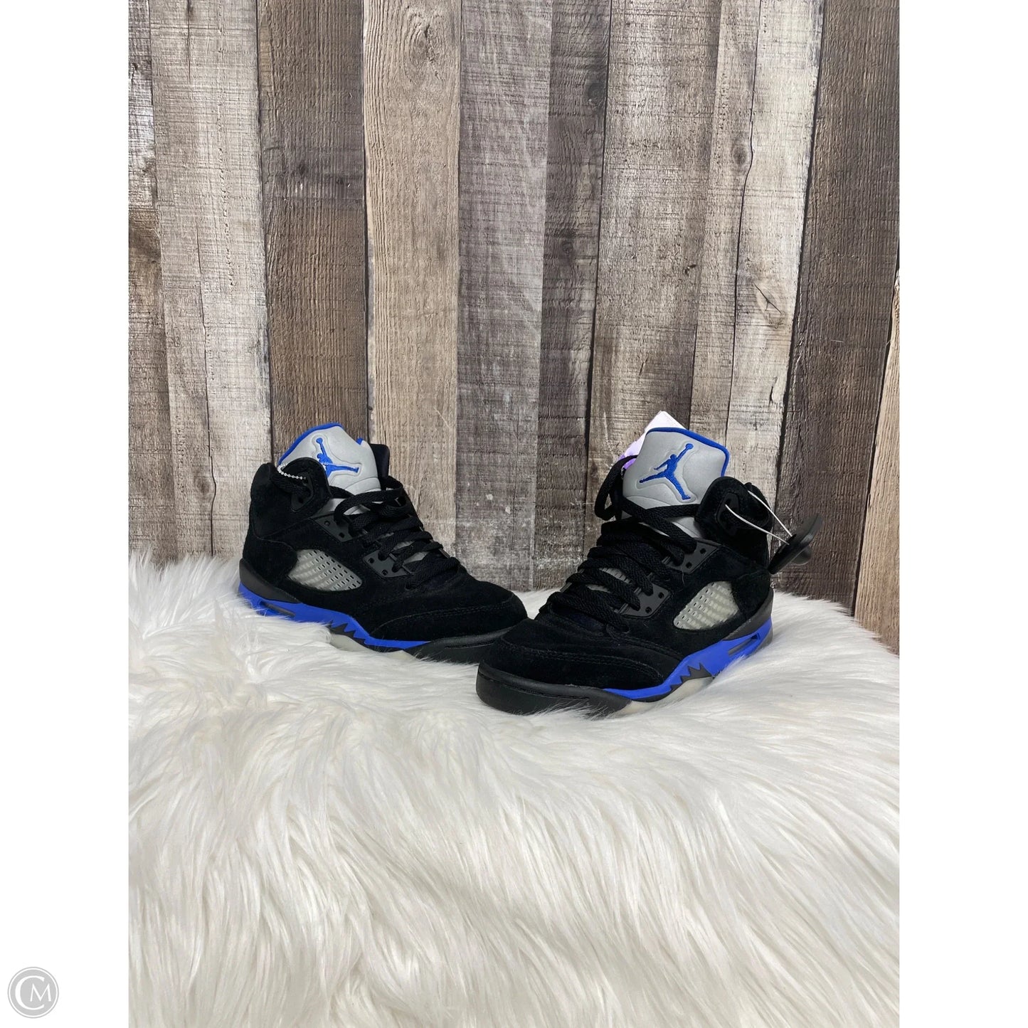 Shoes Luxury Designer By Jordan In Black & Blue, Size: 8
