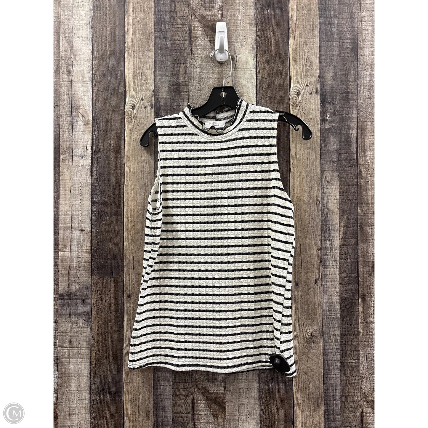 Top Sleeveless By Cme In Striped Pattern, Size: L