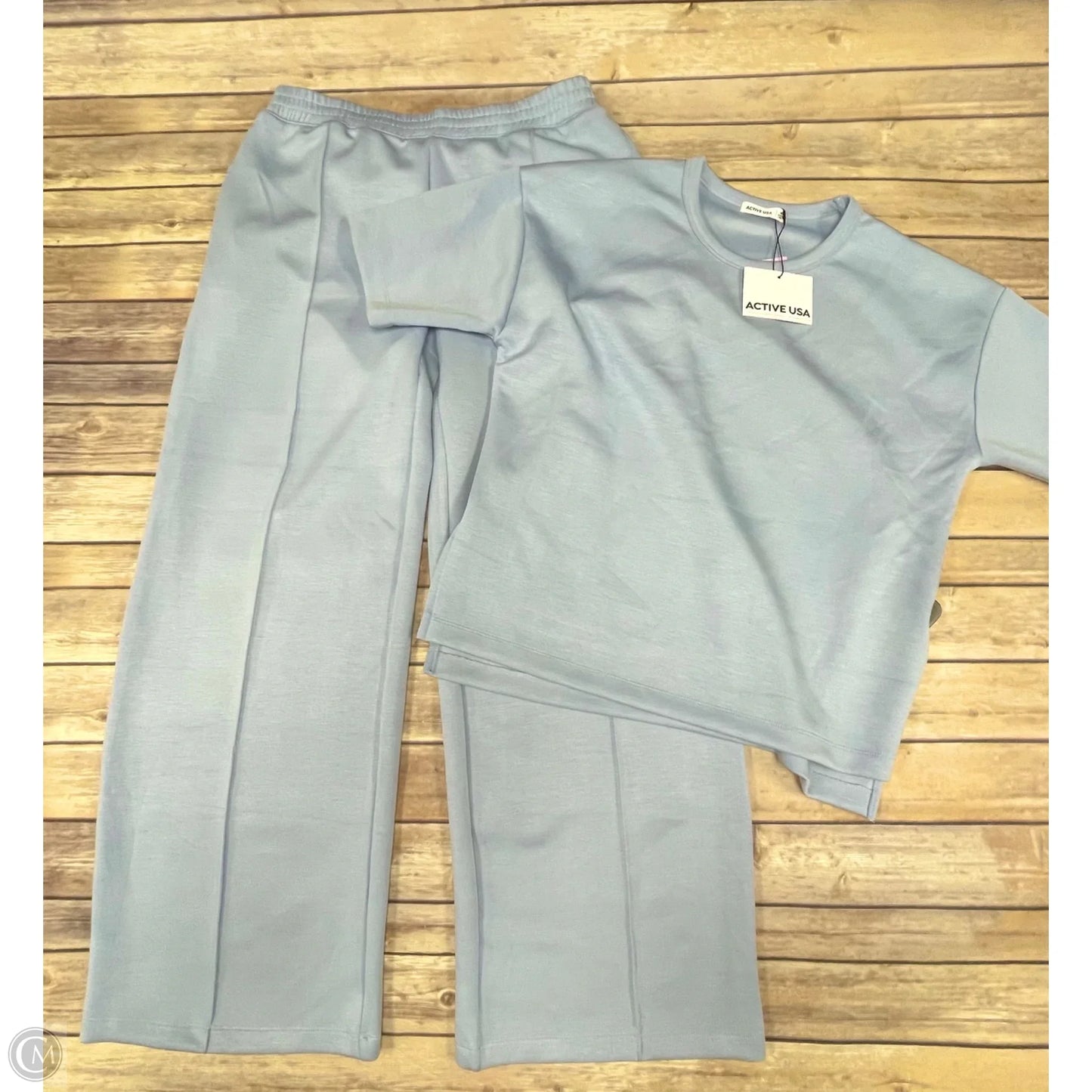 Athletic Pants By Active Usa In Blue, Size: L