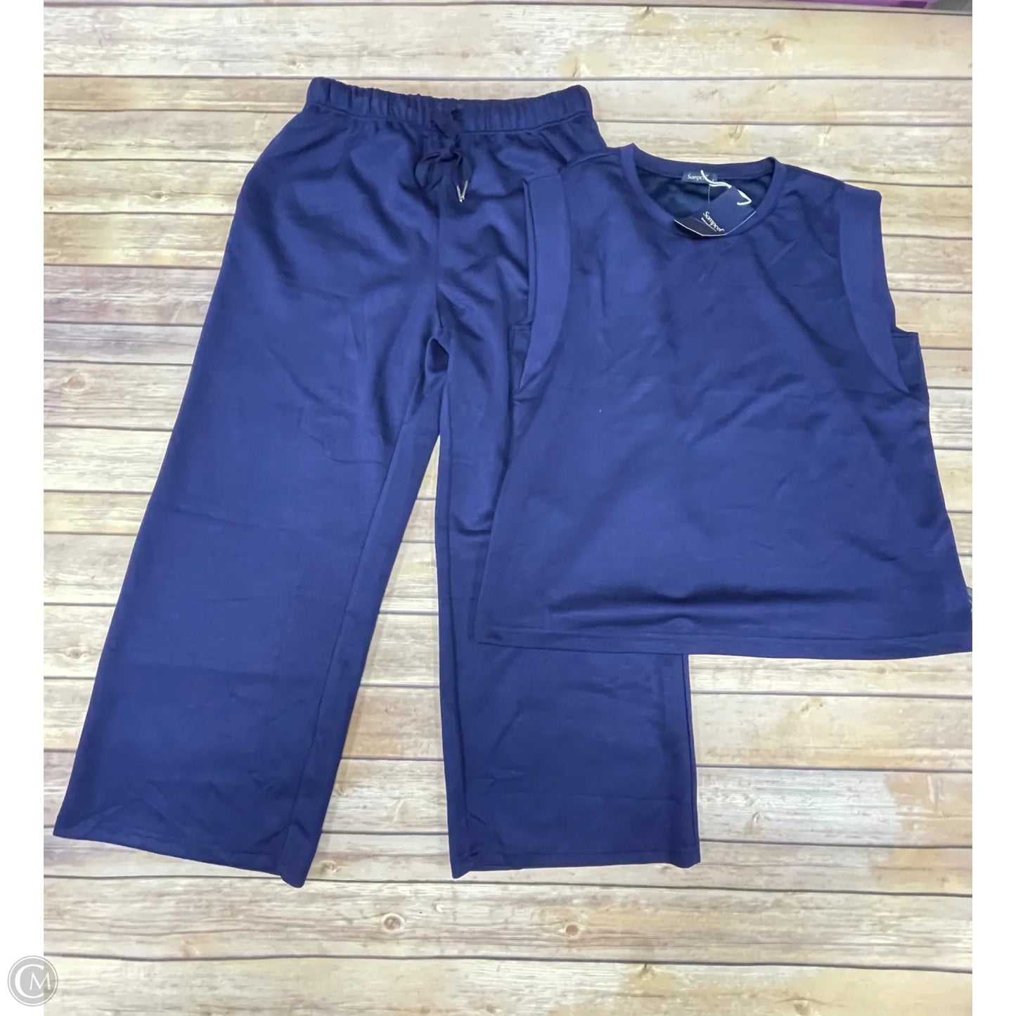 Pants Set 2pc By Cme In Navy, Size: L