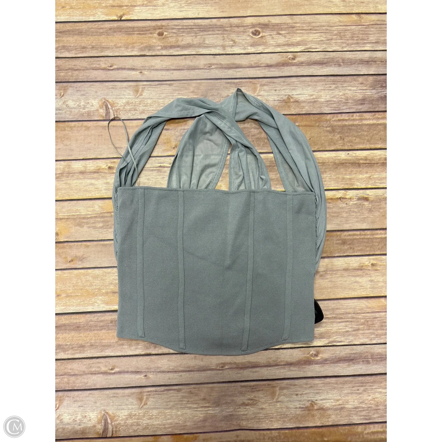 Top Sleeveless By Zara In Green, Size: L