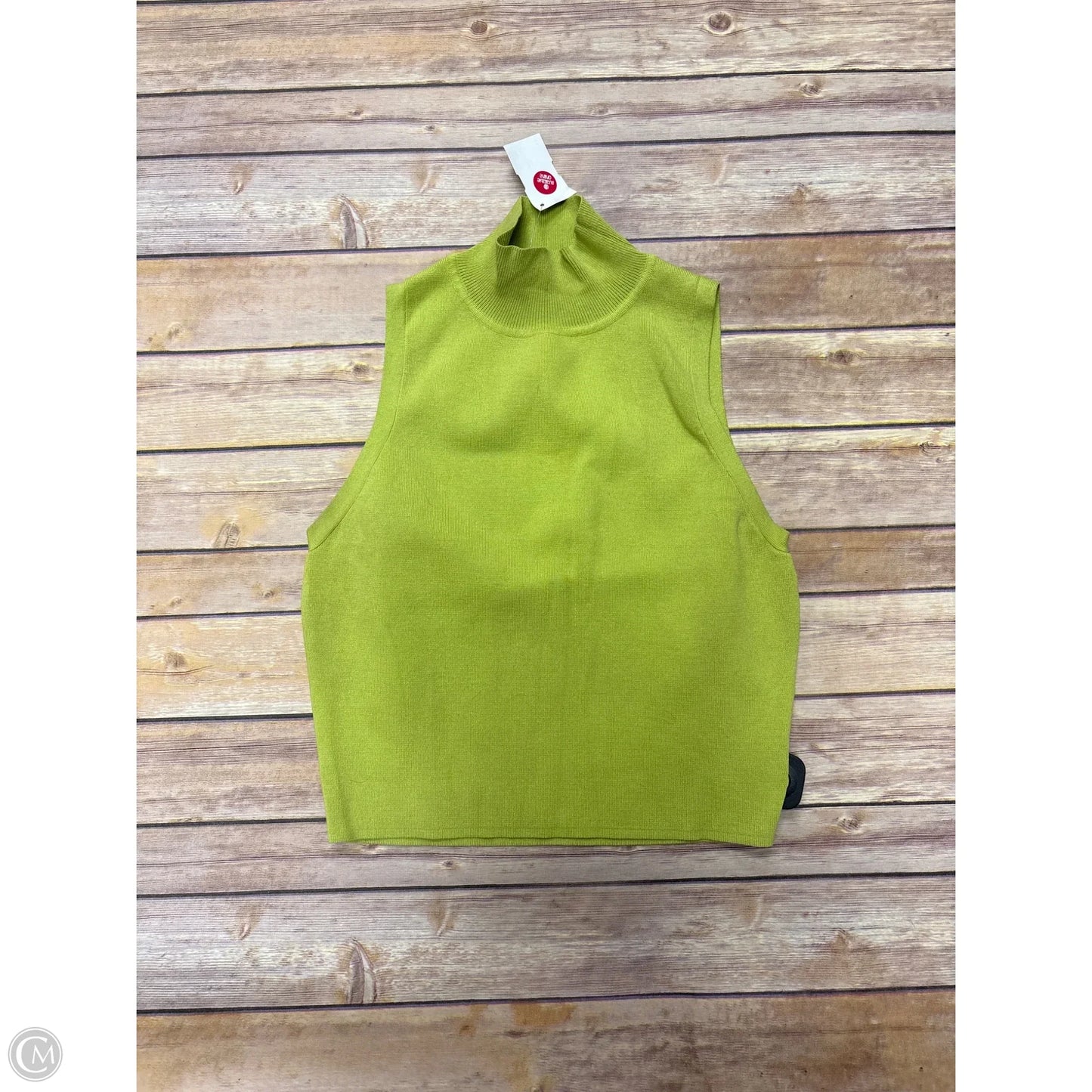 Top Sleeveless By Zara In Green, Size: L