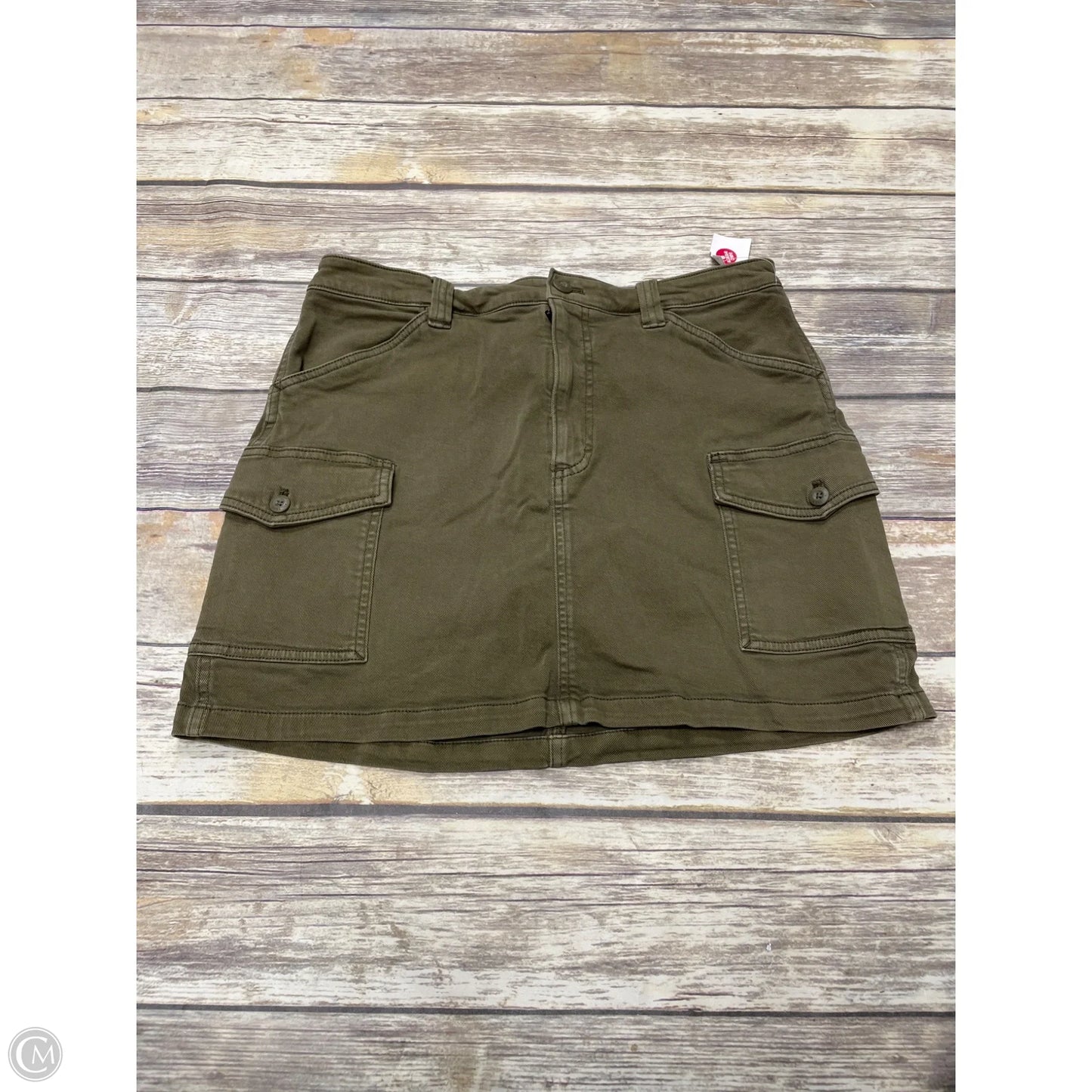 Skirt Mini & Short By Tna In Green Denim, Size: 10