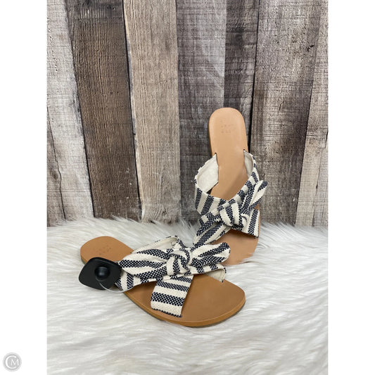 Sandals Flats By A New Day In Striped Pattern, Size: 7