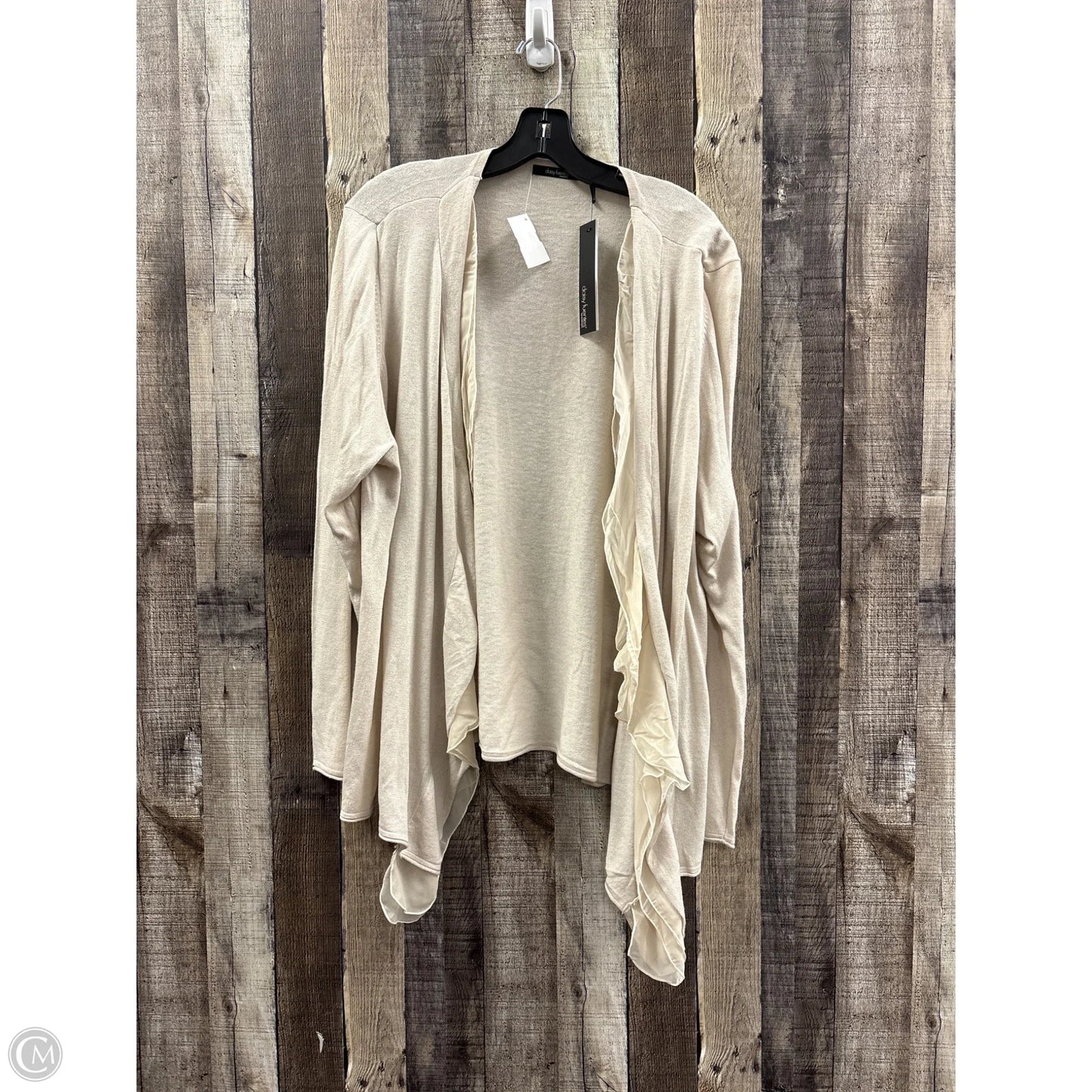 Cardigan By Daisy Fuentes In Tan, Size: 2x