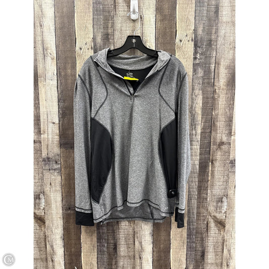 Athletic Top Long Sleeve Collar By Champion In Grey, Size: Xxl