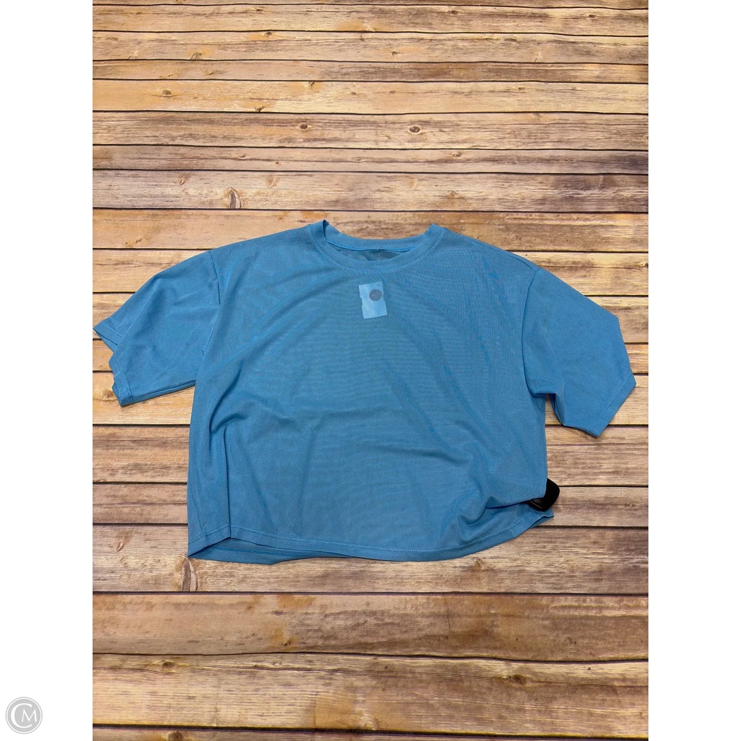 Athletic Top Short Sleeve By Cme In Blue, Size: S