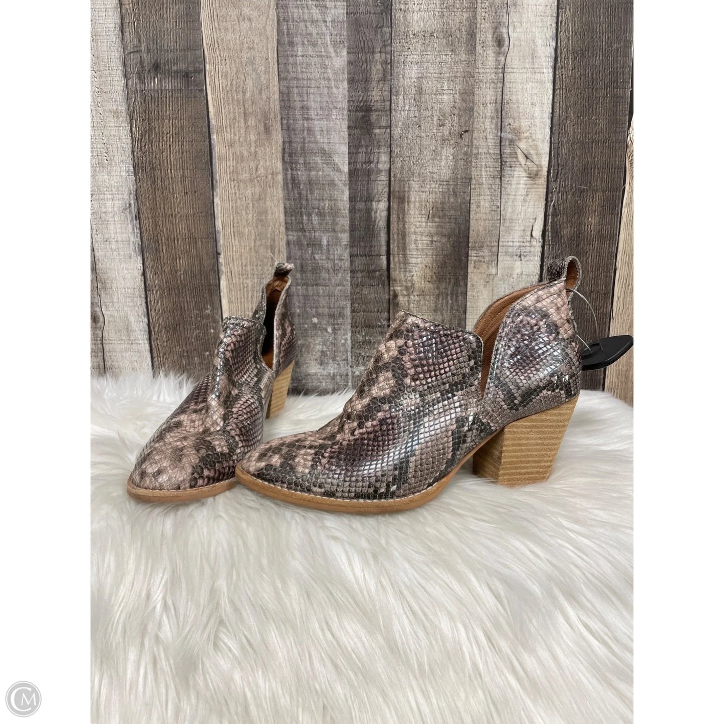 Boots Ankle Heels By Jeffrey Campbell In Snakeskin Print, Size: 9