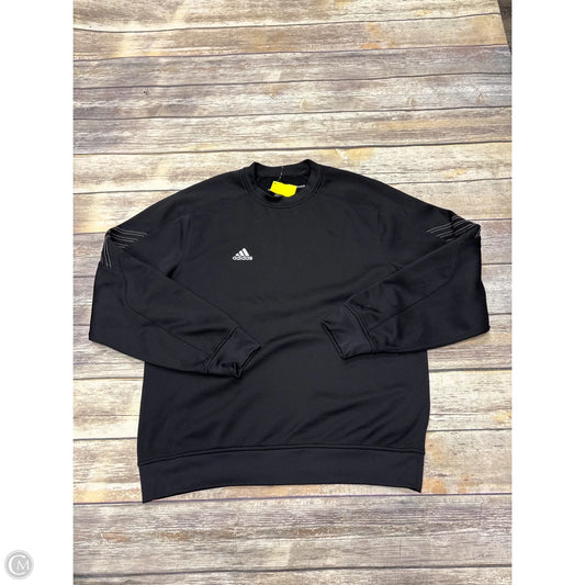 Athletic Sweatshirt Crewneck By Adidas In Black, Size: M