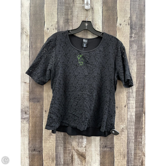 Top Short Sleeve By Cmf In Black, Size: L