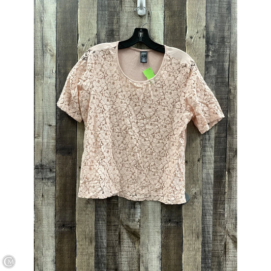 Top Short Sleeve By Cmf In Pink, Size: L