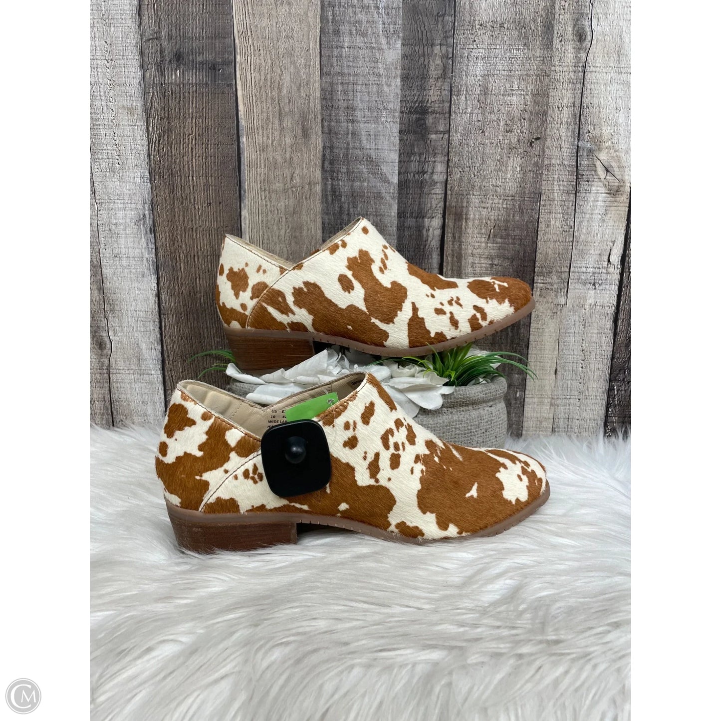 Boots Ankle Heels By Hush Puppies In Animal Print, Size: 9.5