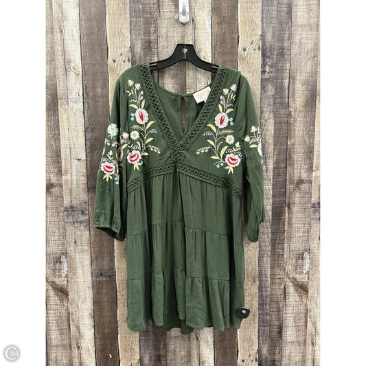 Top 3/4 Sleeve By Francesca's In Green, Size: Xl