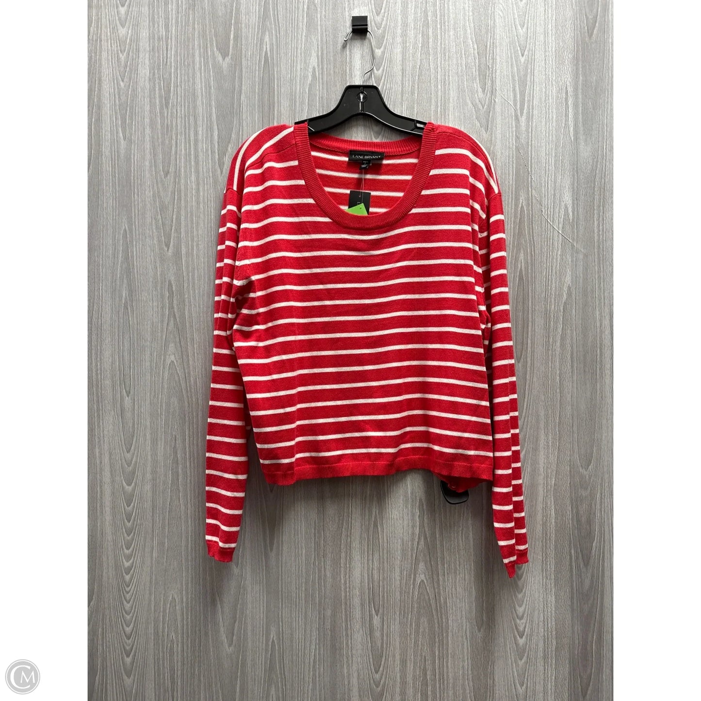 Top Long Sleeve By Lane Bryant In Red, Size: 1x