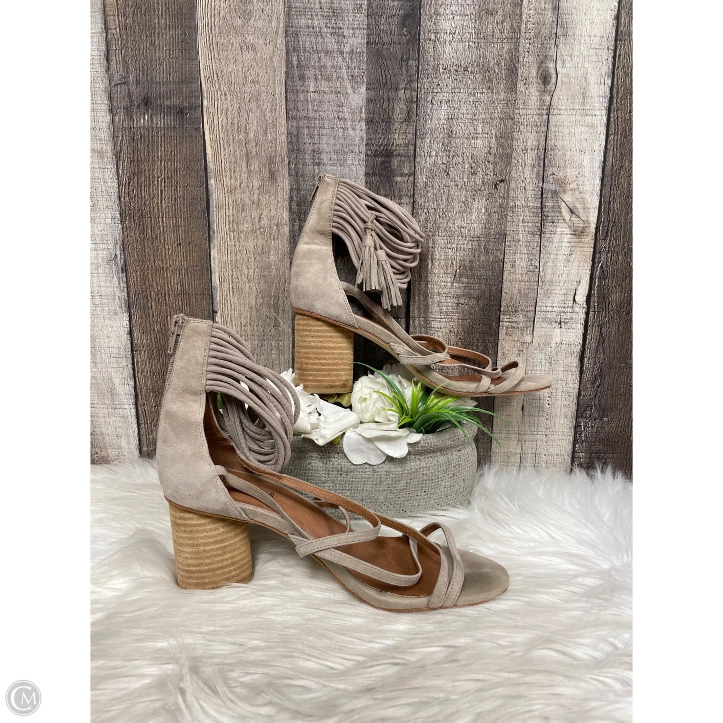 Sandals Heels Block By Jeffrey Campbell In Taupe, Size: 9.5
