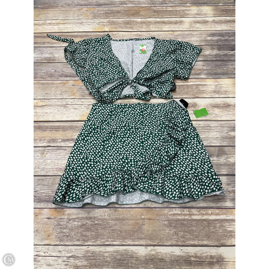 Skirt Set 2pc By Shein In Green, Size: L
