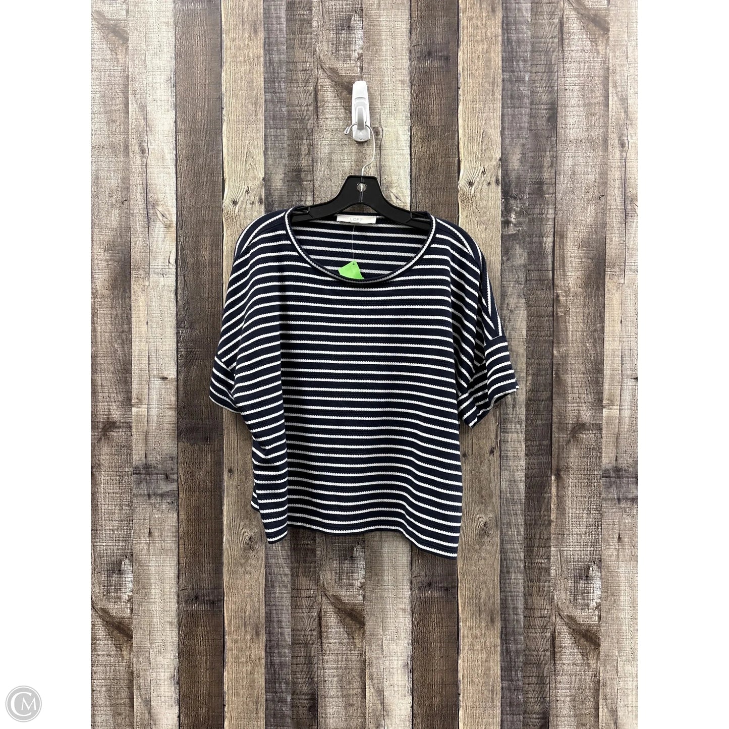 Top Short Sleeve By Loft In Blue, Size: Xl