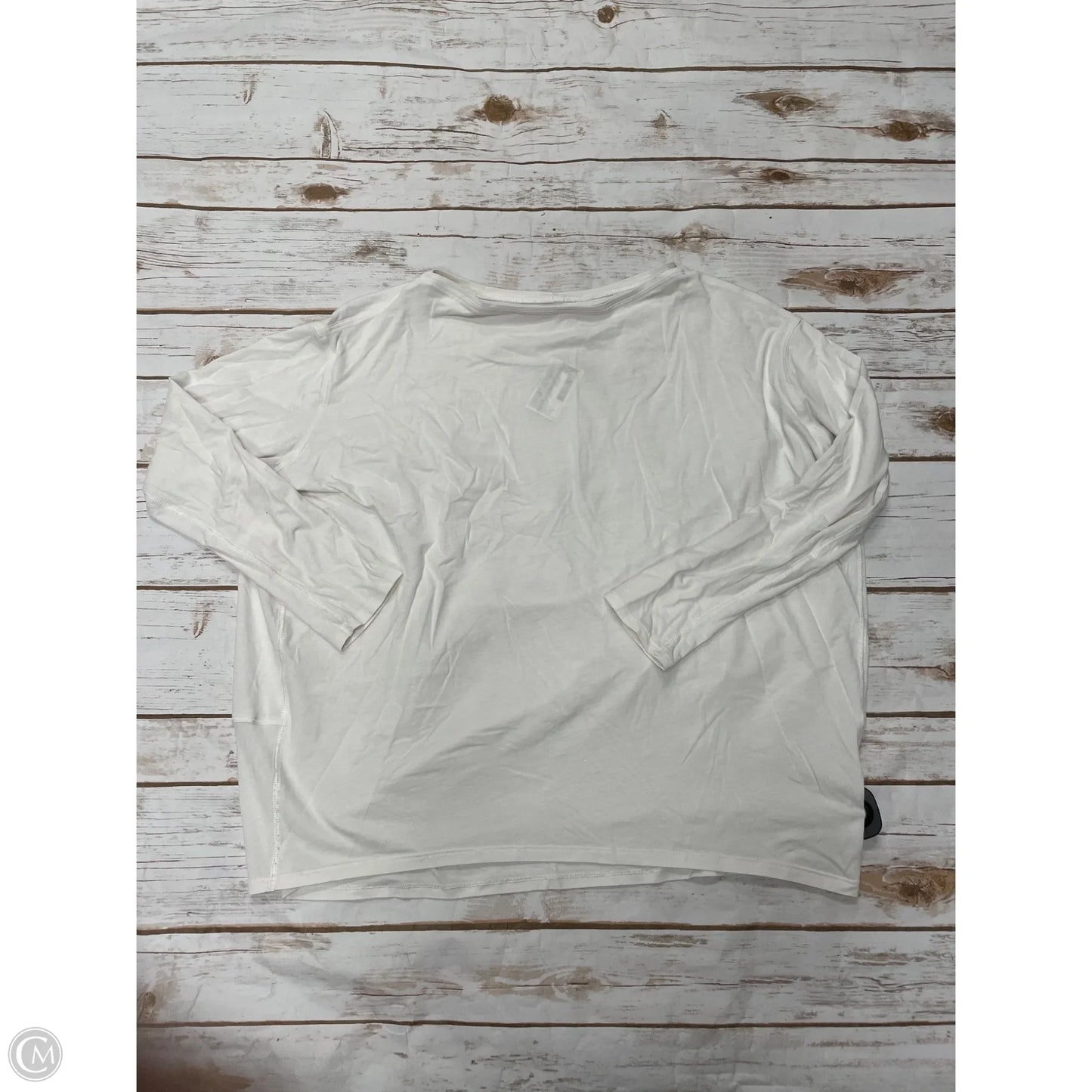 Athletic Top Long Sleeve Collar By Lululemon In White, Size: S